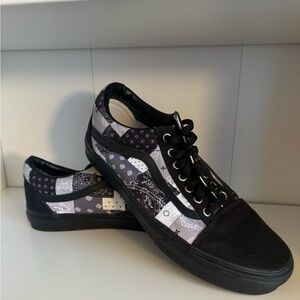 Black Paisley Patterned Vans